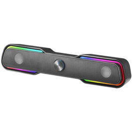 Mars Gaming Barra de Sonido Bluetooth MSBX, Potencia 10W, Sistema 2.0, Color Negro